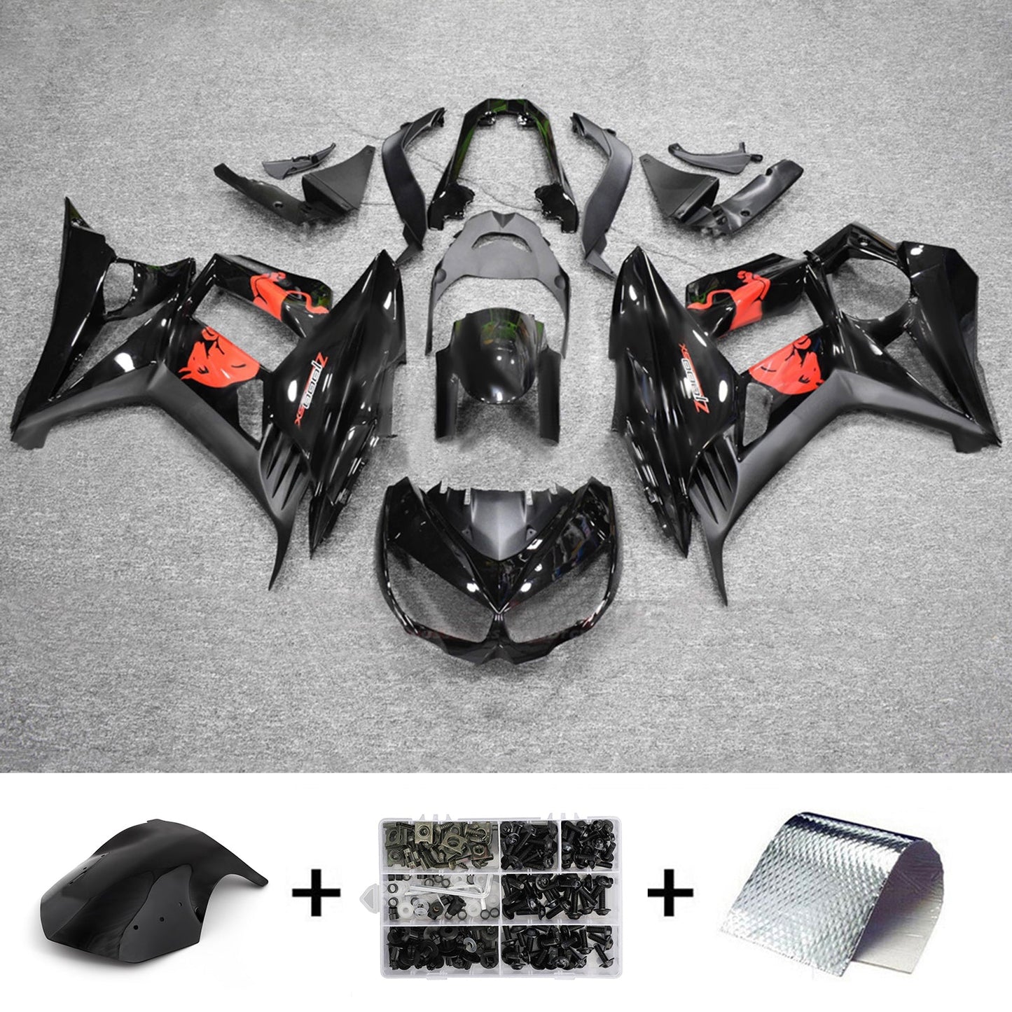 Kit carenatura iniezione in plastica ABS adatto per Kawasaki Z1000SX 2010-2015