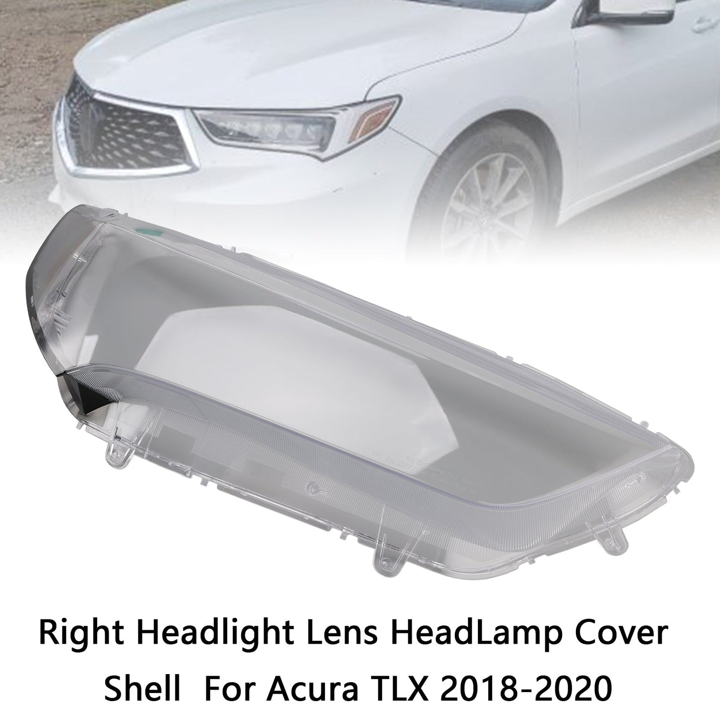 Lente del faro destro Acura TLX 2018-2020, copertura del faro anteriore