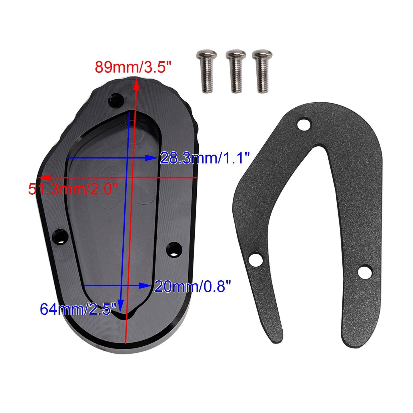 Piastra di estensione per cavalletto adatta per Bonneville T100 Street Scrambler 900 2018-2023