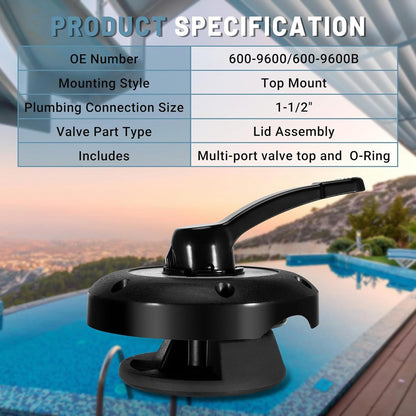 Valvola multiporta Top 600-9600B per valvola filtro a sabbia per vie navigabili
