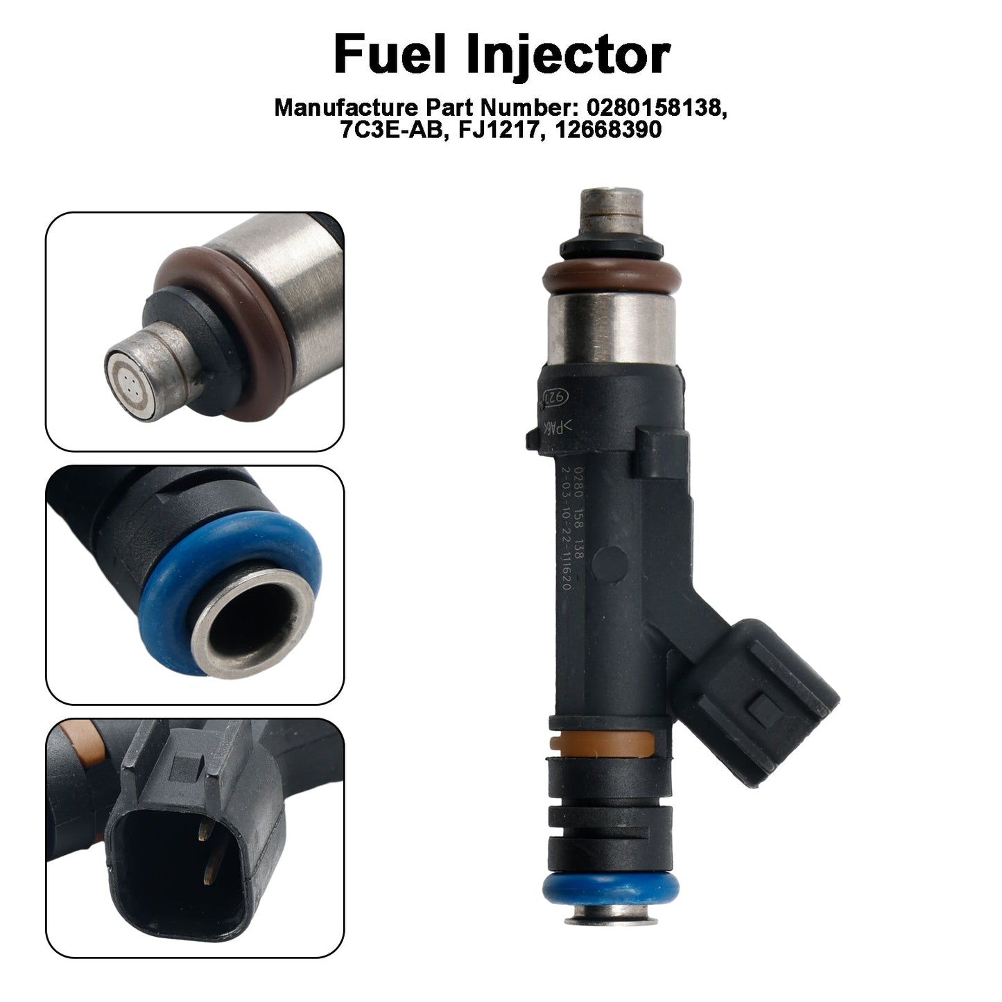 1PZ/8PZ iniettore carburante 0280158138 adatto per Ford F150 F-150 5.4L 2007-2009 E150 E250