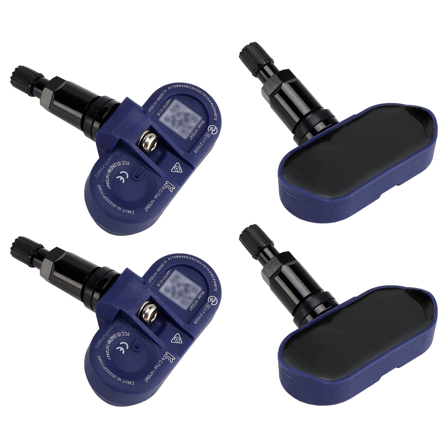 Sensore di pressione pneumatici TPMS Bluetooth 4 pezzi per Tesla Model 3 / S / X / Y 2021-2024