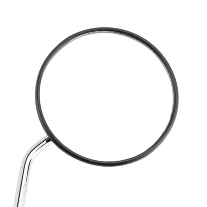 Specchio rotondo nero con braccio cromato da 8 mm per Honda NA/NC/NN/NQ/NX/PA/SE/TG50 C70
