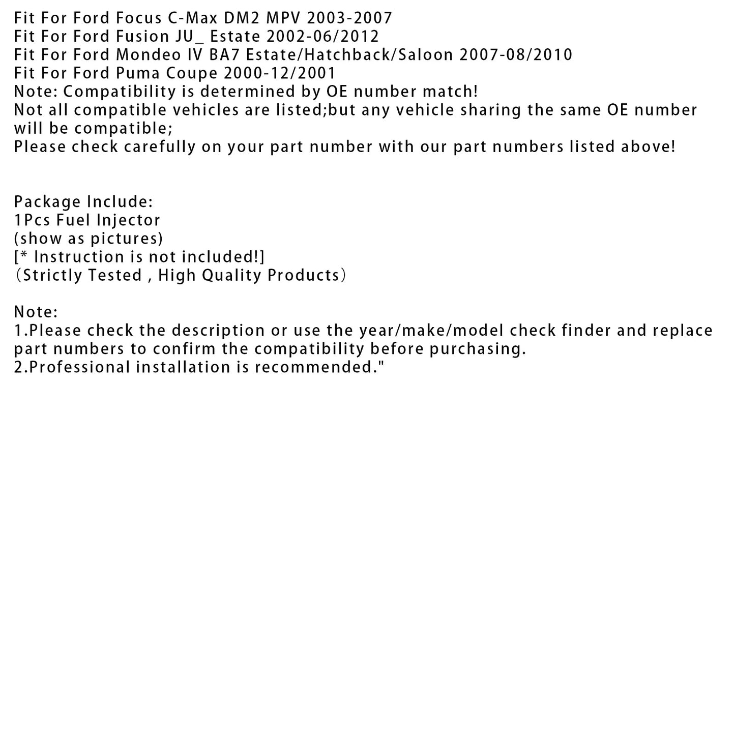 1 pz iniettore carburante per Ford B C-Max Fiesta Focus Fusion Mondeo Puma 0280158200