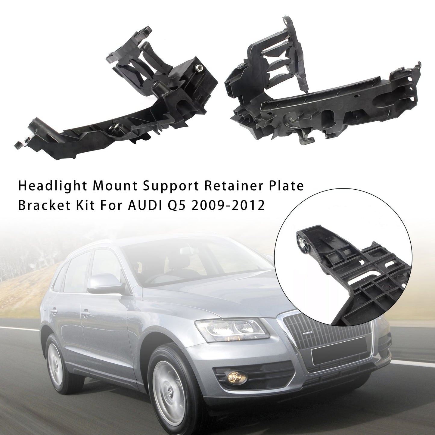Kit staffa di fissaggio piastra di supporto faro AUDI Q5 2009-2012