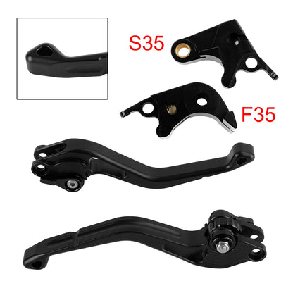 Nuova leva freno e frizione corta compatibile con Suzuki GSXR600 06-10 e GSXR1000 05-06, colore nero.
