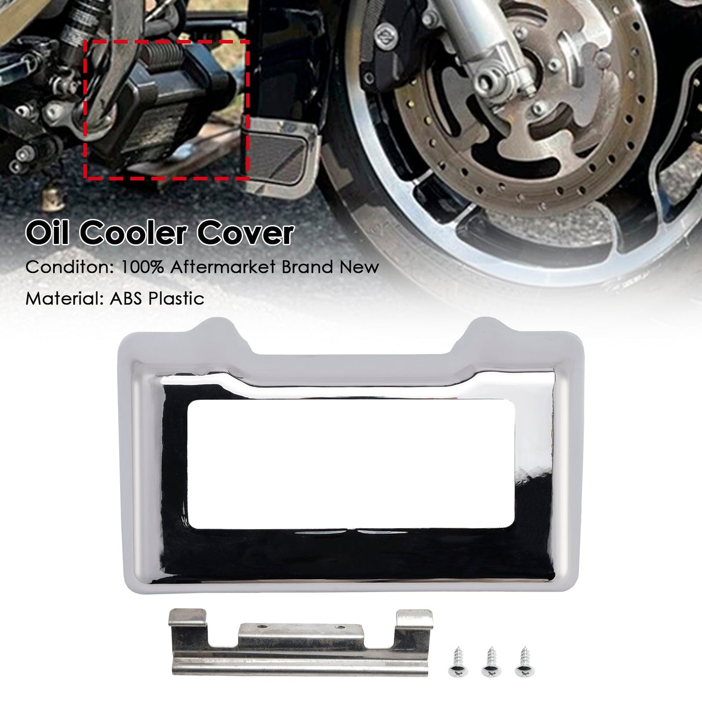 Copertura del radiatore dell'olio adatta per Touring Road King Street Glide 2011-2016