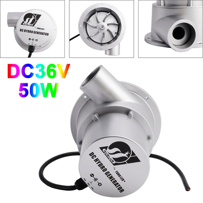 Generatore idroelettrico a turbina a flusso d'acqua da 24 V, generazione di energia CA da 36 V a 36 W/50 W