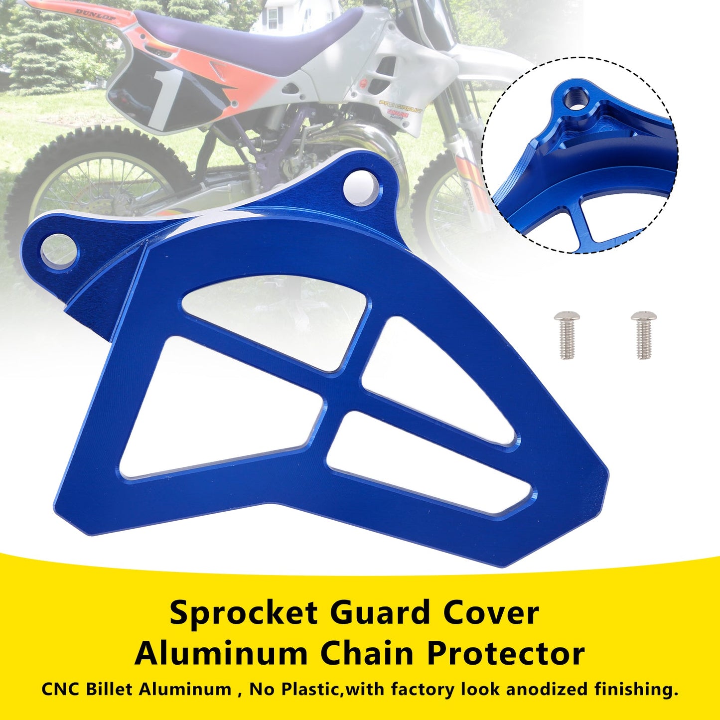 Protezione per pignone Yamaha YZ125 1993-2004, protezione per catena in alluminio