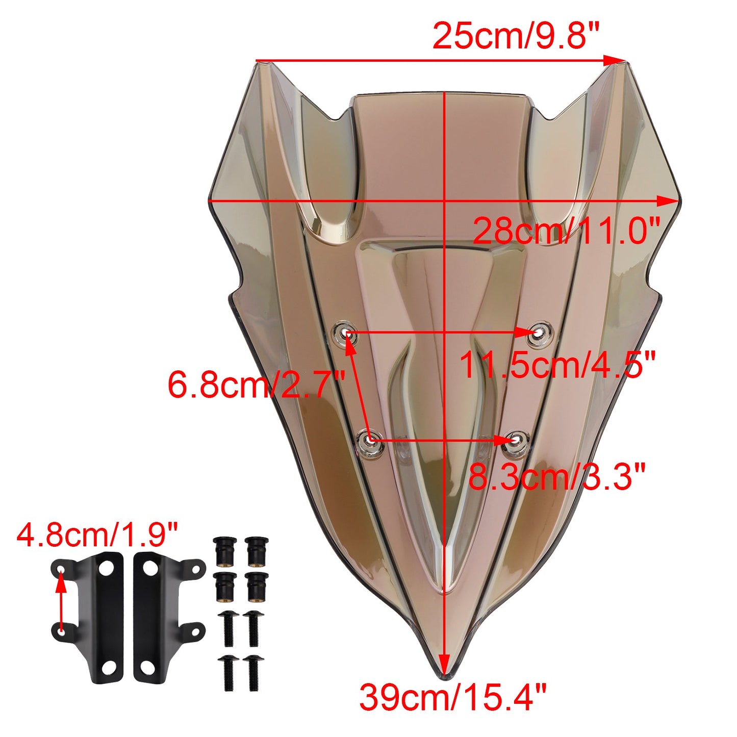 Parabrezza Parabrezza per KAWASAKI Z500 2024-2025