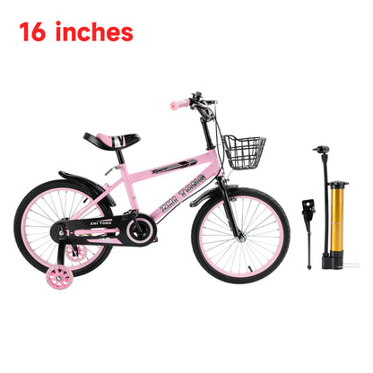 16 pollici di bici da bici per bambini sedile regolabile in bicicletta con ruote ausiliarie