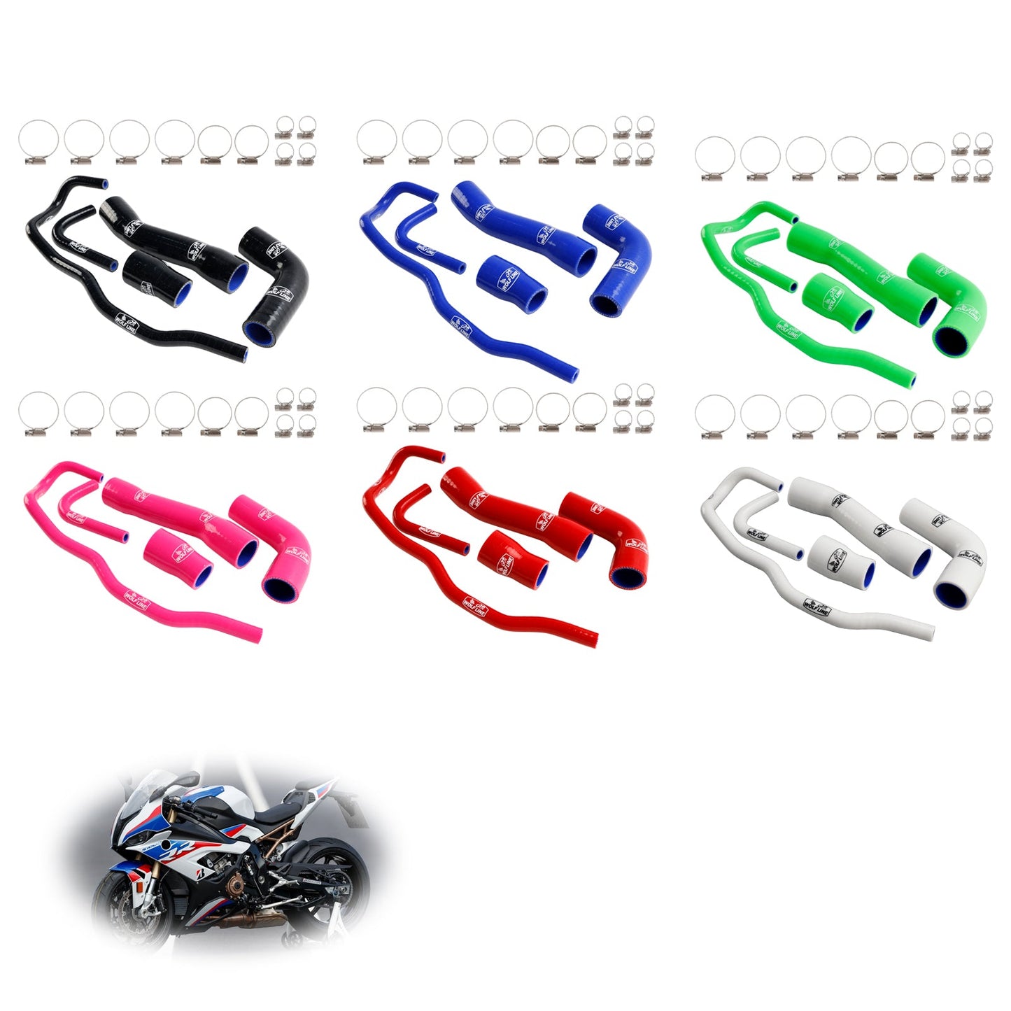 Kit tubo flessibile refrigerante radiatore in silicone BMW S1000RR 2019-2023