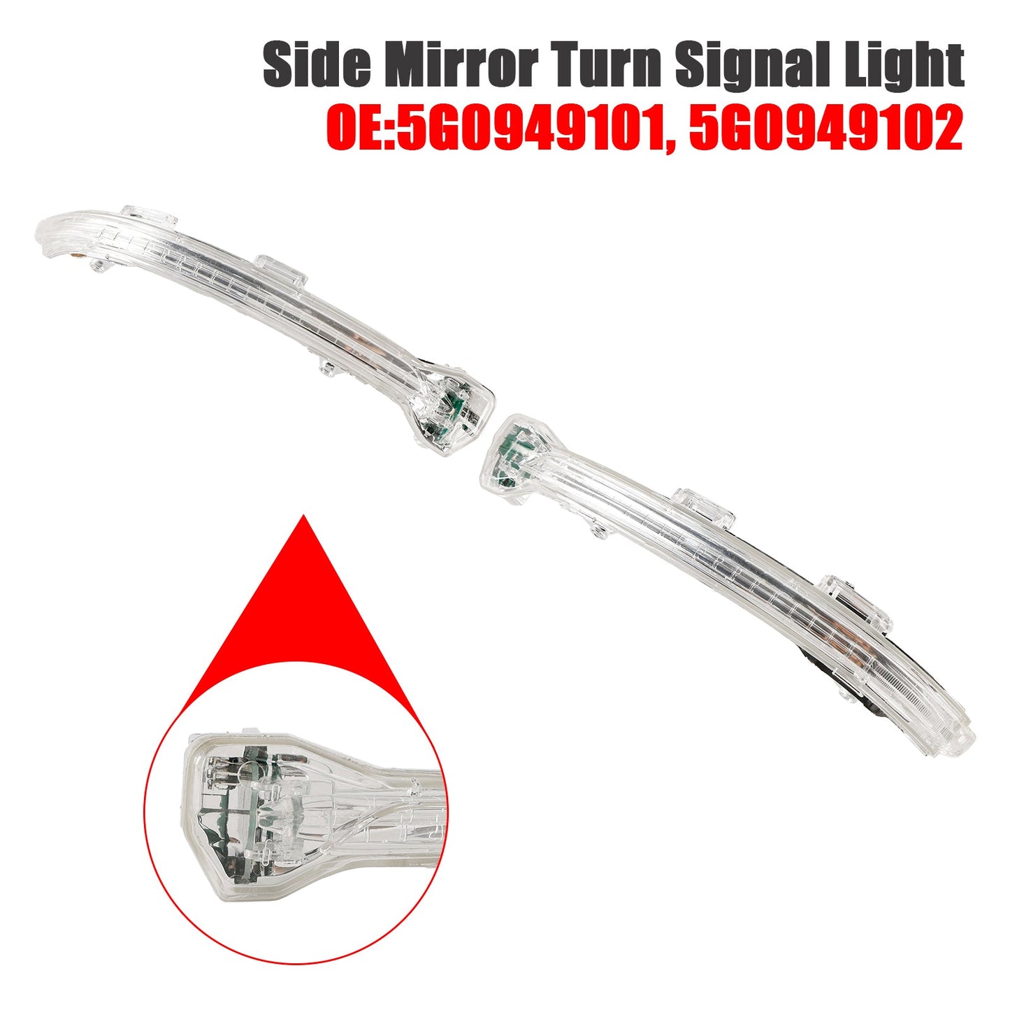 Coppia di indicatori di direzione per specchietti laterali per VW Golf 7 VII Touran 5G0949101 5G0949102