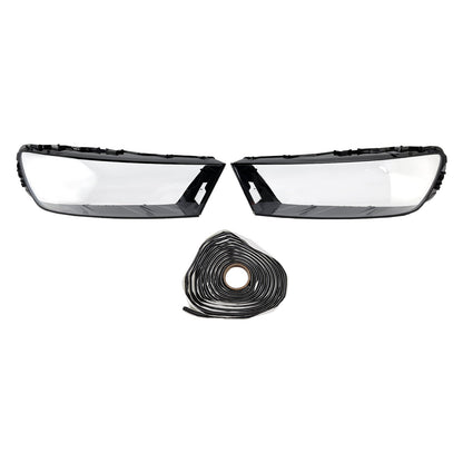 2016-2019 Per Audi Q7 Coppia Copertura lente faro auto LH+RH Colla per guscio paralume