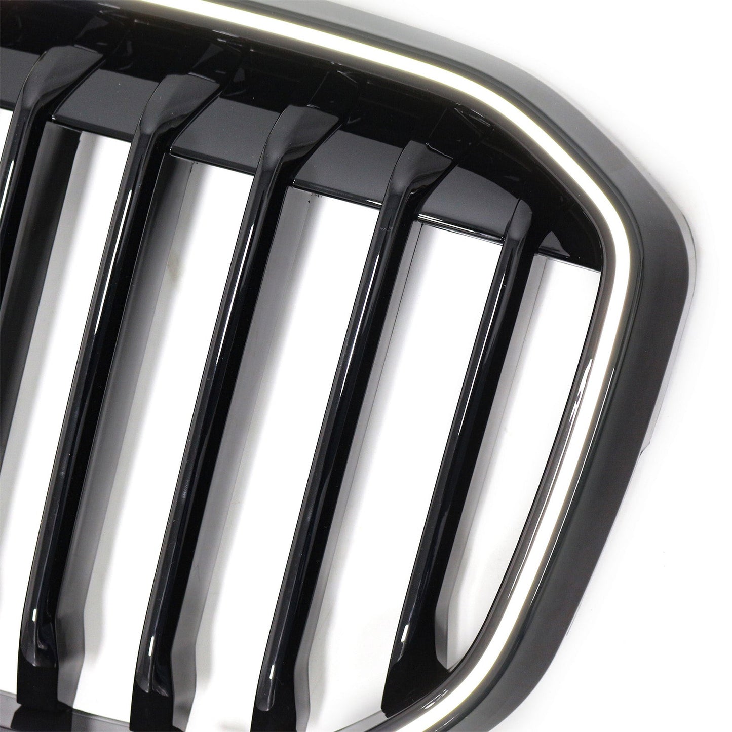 Griglia anteriore a doppio rene nera lucida a lamella singola per BMW X7 G07 2019-2022