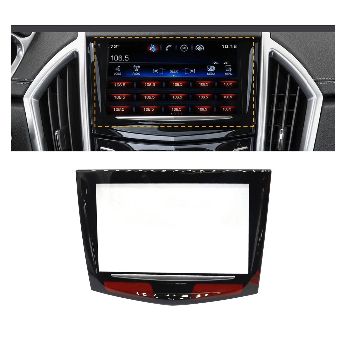 Touch Screen + Strumenti per Cadillac CTS V ATS SRX XTS CUE Radio Display 2013-2017
