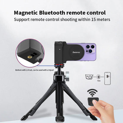 PH-30b Clip per selfie magnetica per telefono cellulare con ventosa magnetica, maniglia per scatto wireless