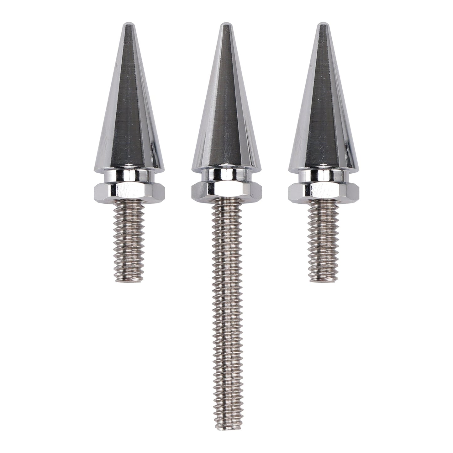 3 bulloni per parabrezza con punte, argento per Electra Glide Tri Glide Street Glide 14-25