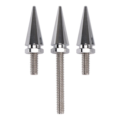 3 bulloni per parabrezza con punte, argento per Electra Glide Tri Glide Street Glide 14-25
