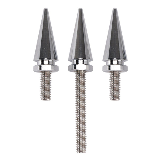 3 bulloni per parabrezza con punte, argento per Electra Glide Tri Glide Street Glide 14-25