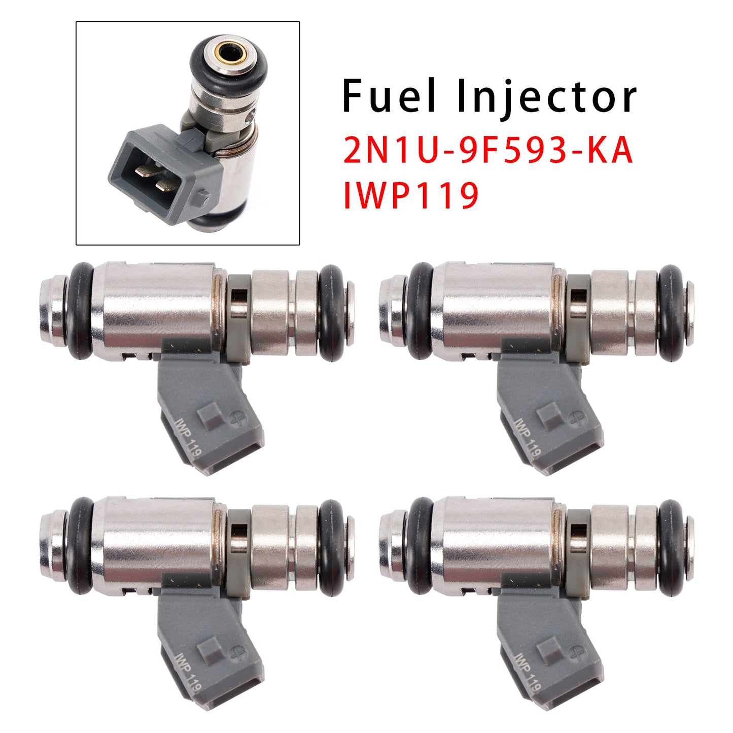 4 iniettori di carburante per Ford Fiesta V JD JH KA 1.3L 2N1U-9F593-KA IWP119