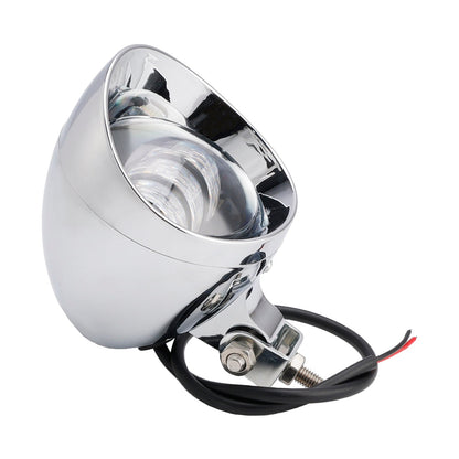 Faro fendinebbia cromato personalizzato per moto, adatto per bobber, chopper e racer