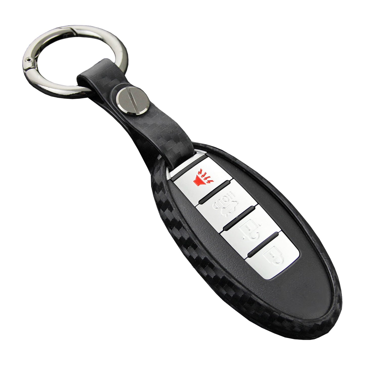 Custodia in pelle e silicone per chiave auto con fibbia per Nissan