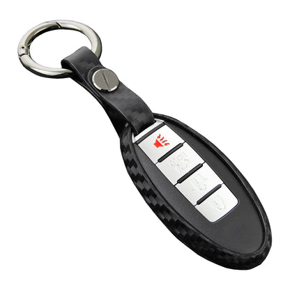 Custodia in pelle e silicone per chiave auto con fibbia per Nissan