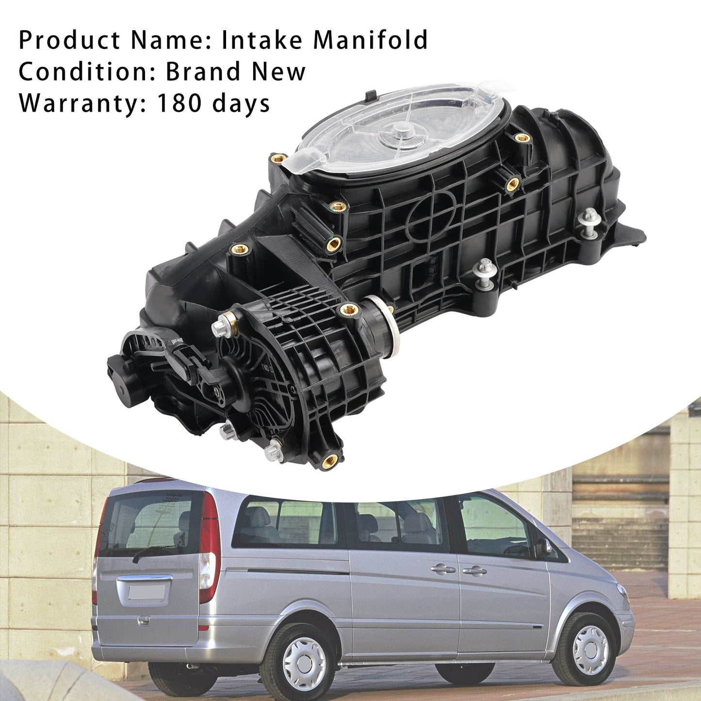 Collettore di aspirazione per minibus Mercedes Sprinter 5-T dal 2006 con motore attuatore 6510905737 A6511500094