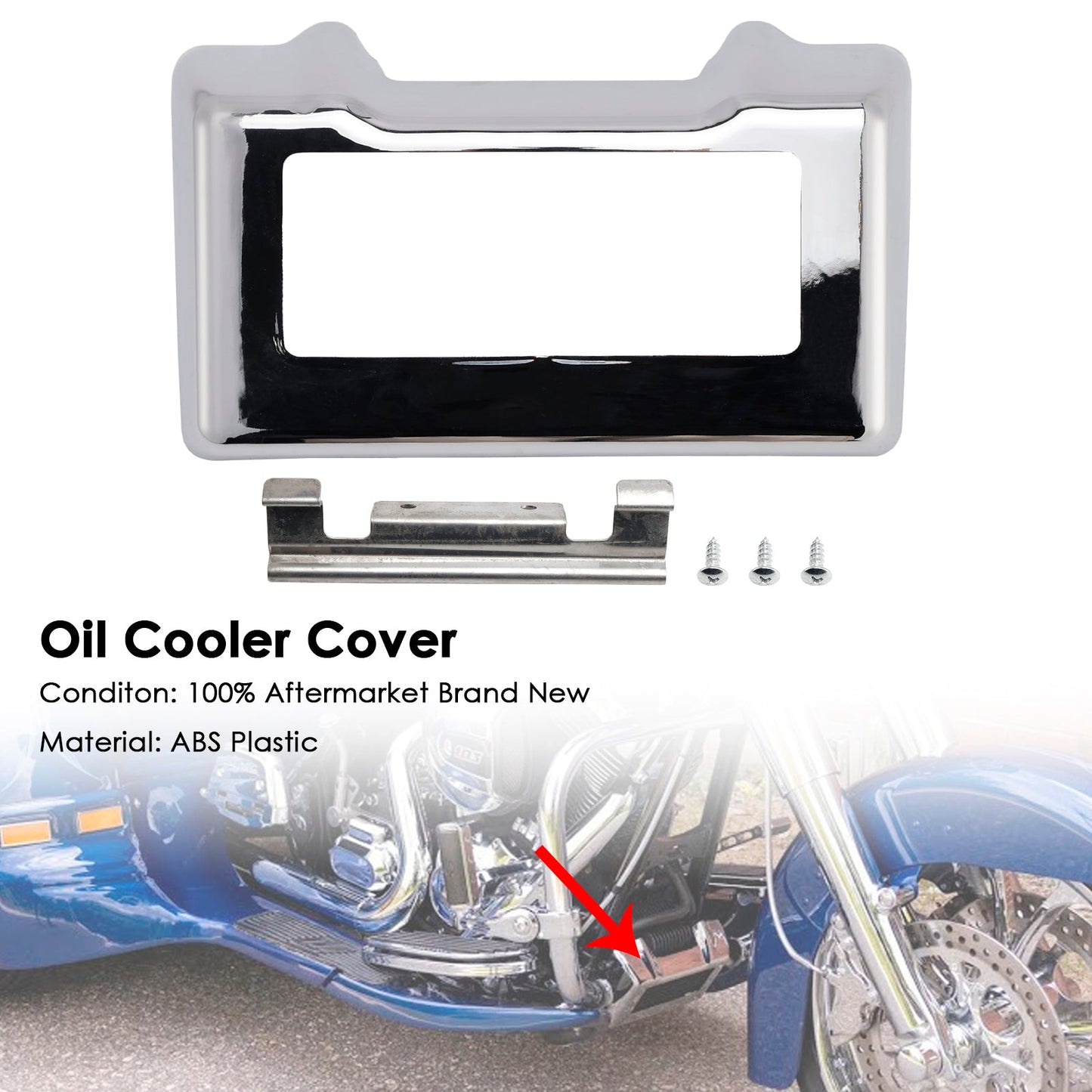 Copertura del radiatore dell'olio adatta per Touring Road King Street Glide 2011-2016
