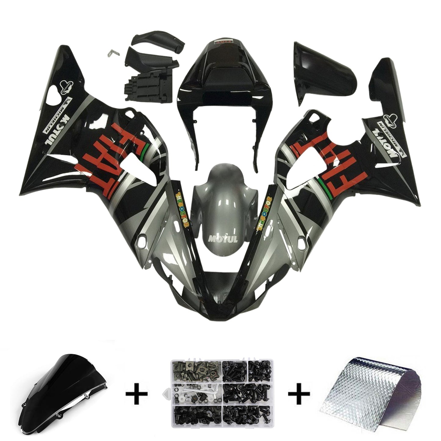 2000-2001 Yamaha YZF 1000 R1 Kit carena iniezione Carrozzeria Plastica ABS