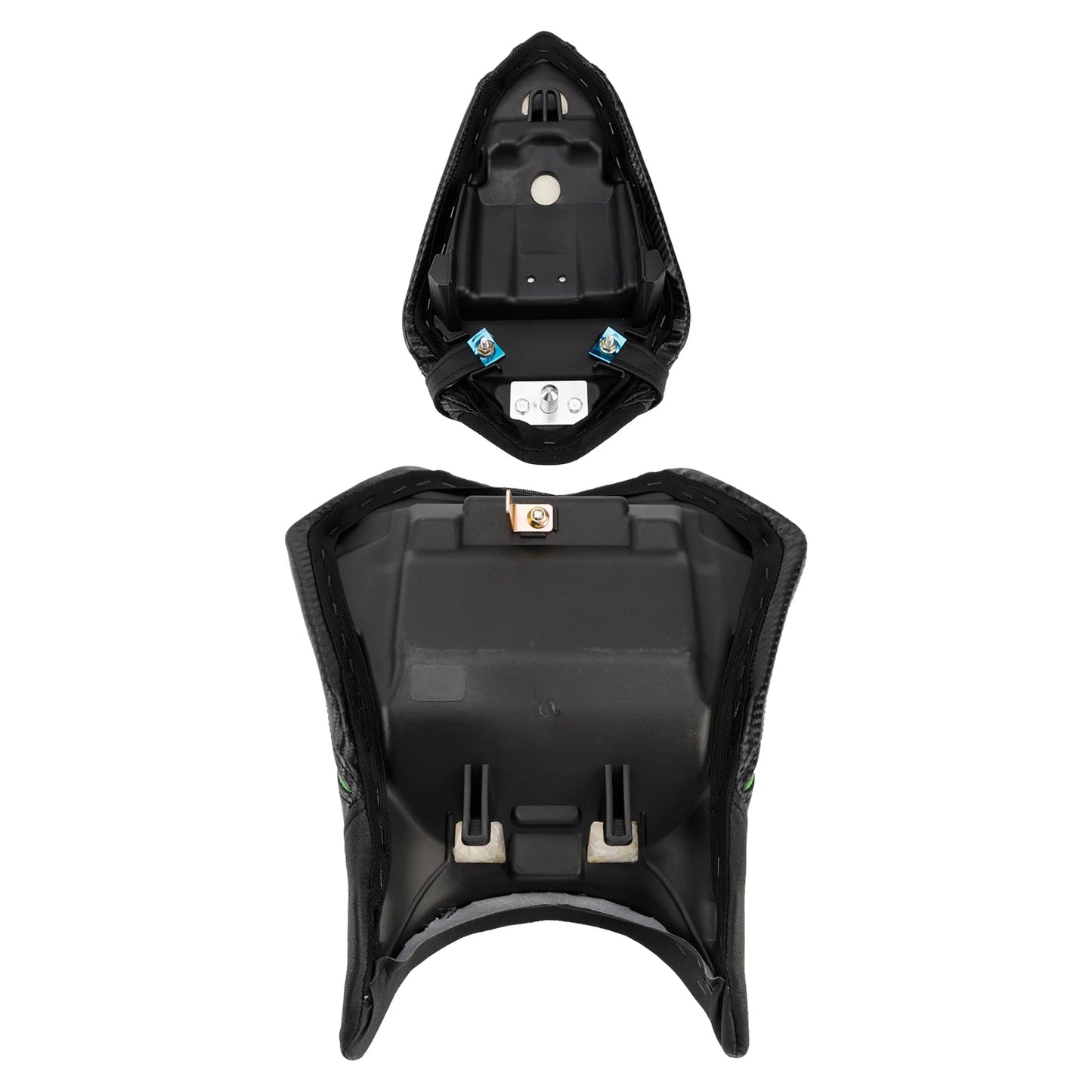 Kit cuscini passeggero anteriore e posteriore Raider per Kawasaki Ninja 500 Z500 2024-2025, colore nero.