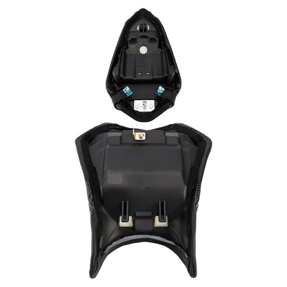Kit cuscini passeggero anteriore e posteriore Raider per Kawasaki Ninja 500 Z500 2024-2025, colore nero.