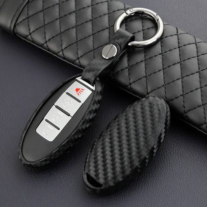 Custodia in pelle e silicone per chiave auto con fibbia per Nissan