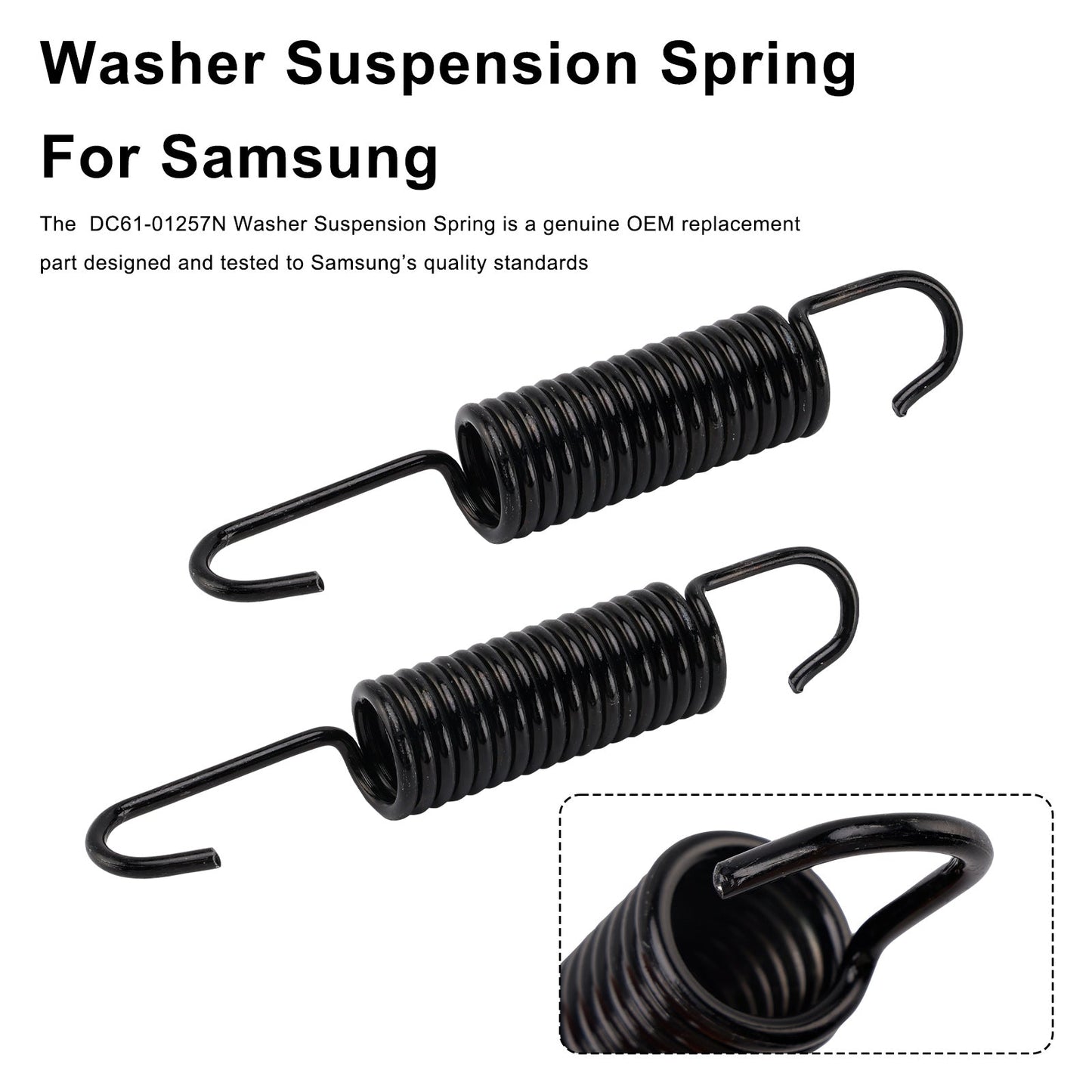 2 pezzi DC61-01257N Molla di sospensione per lavatrice Samsung sostituisce 592-49396 592-49474