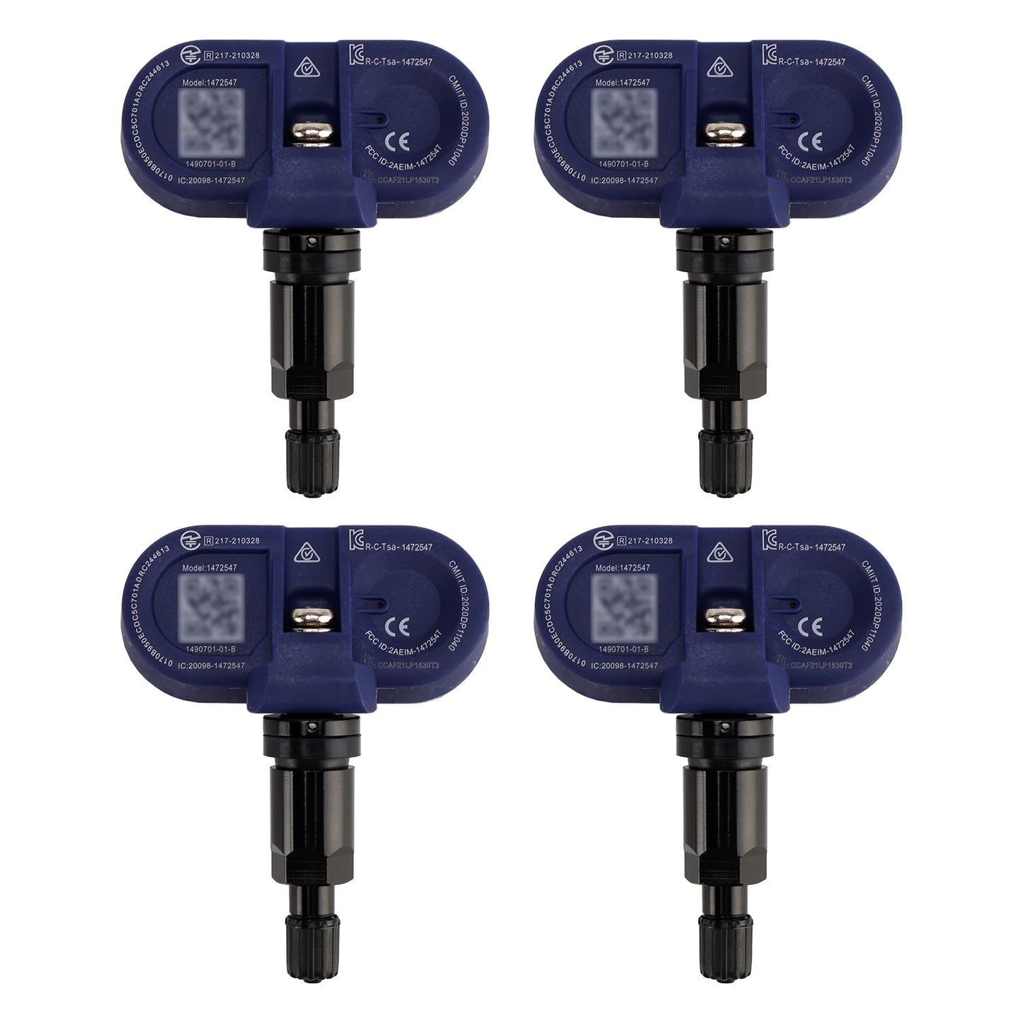 Sensore di pressione pneumatici TPMS Bluetooth 4 pezzi per Tesla Model 3 / S / X / Y 2021-2024
