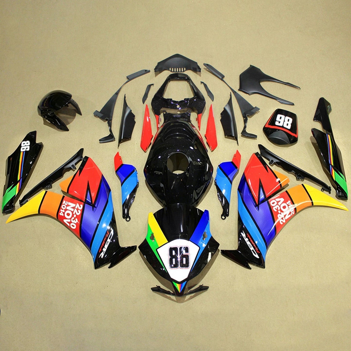 Kit di carene in plastica ABS stampate a iniezione per Honda CBR1000RR 2012-2016