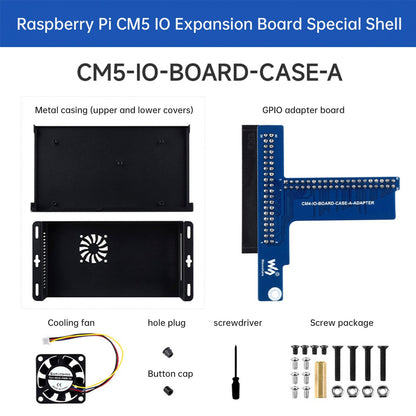 Modulo di elaborazione Raspberry Pi CM5 IO, scheda 5 IO, contenitore di dissipazione del calore in metallo