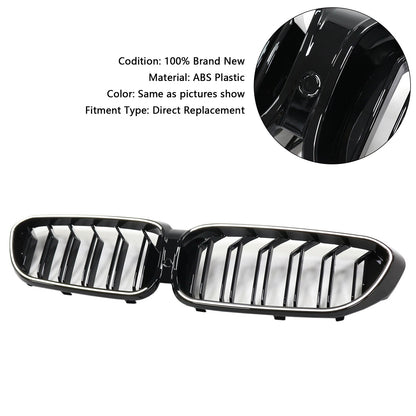 Griglia anteriore a doppio rene BMW Serie 5 G30 G31 2017-2020, nero lucido