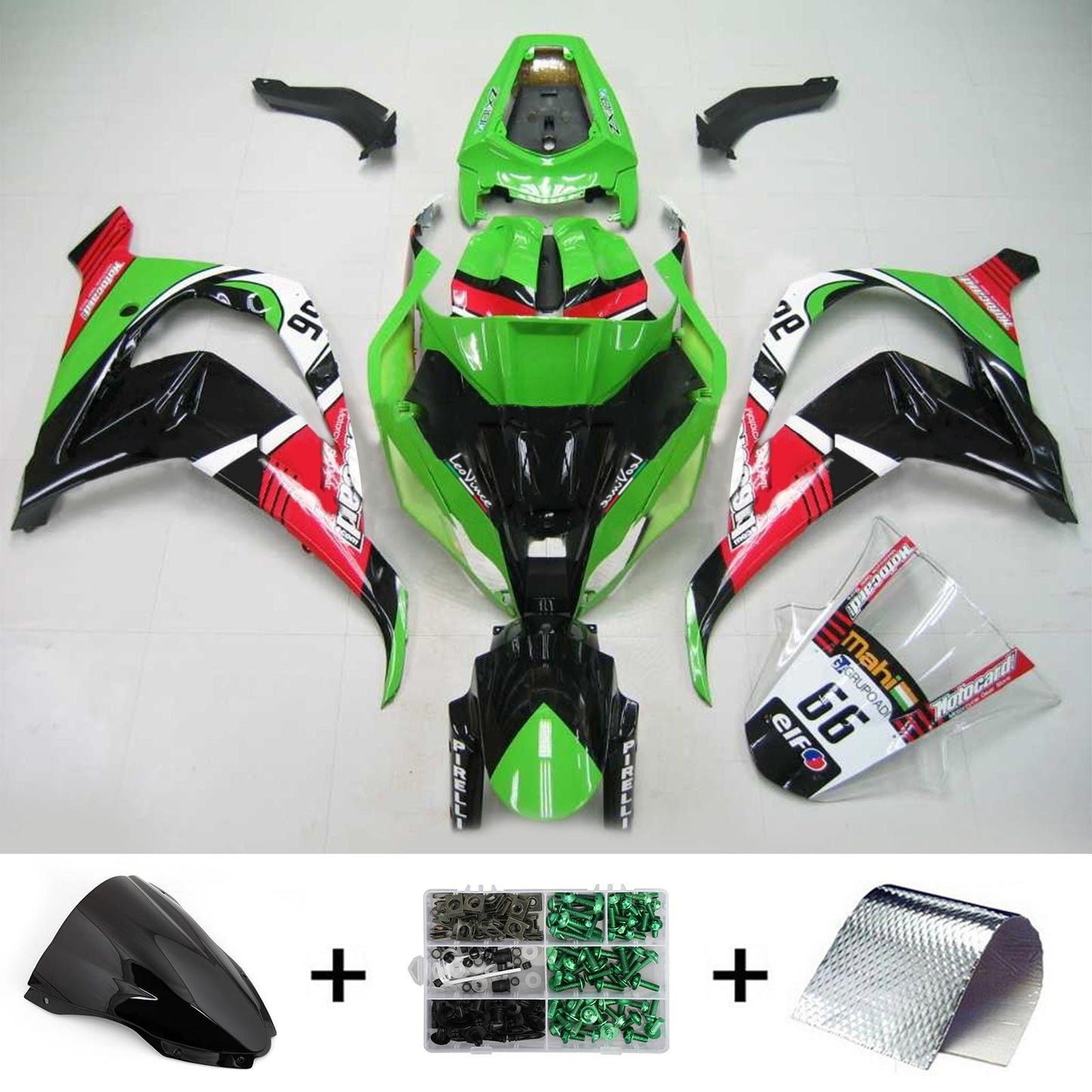 Kit carenatura BODYWORK ABS di plastica per Kawasaki ZX10R 2016-2020