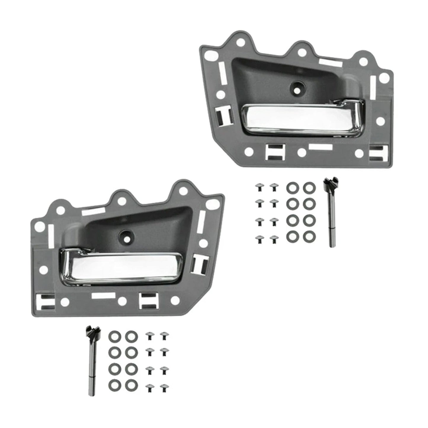 4 pezzi Maniglia interna porta anteriore posteriore cromata per Jeep Grand Cherokee 2005-2011