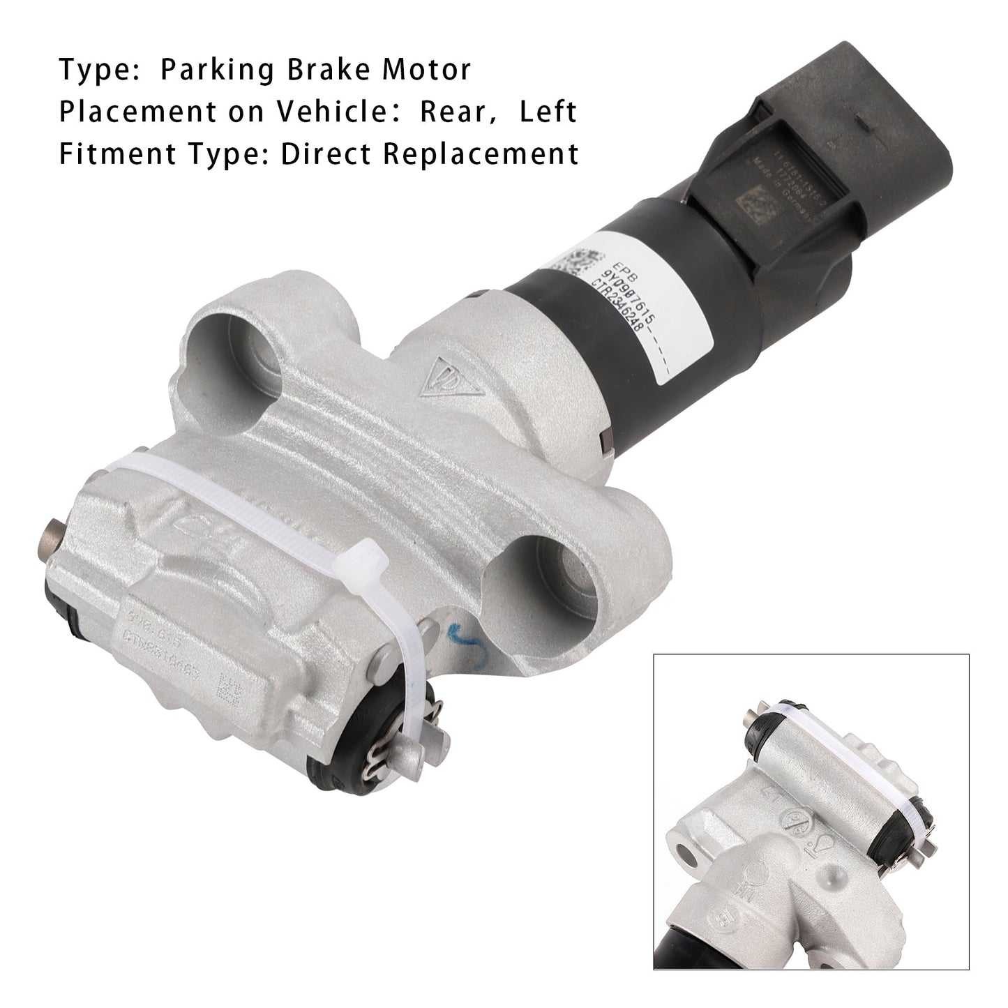 Motore freno di stazionamento posteriore sinistro Porsche Cayenne 2019-2025 9Y0907615
