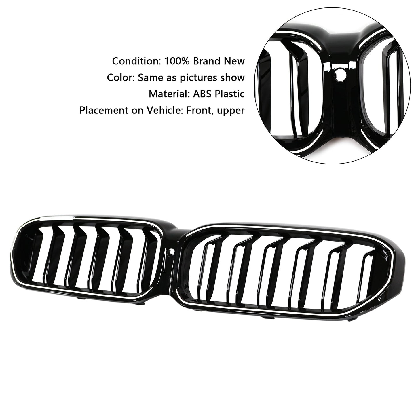 Griglia anteriore a doppio rene BMW Serie 5 G30 G38 2021-2024, nero lucido