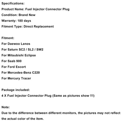 4-EV1 Connettore per iniettore di carburante, clip a treccia, sgancio rapido, adatto per Daewoo