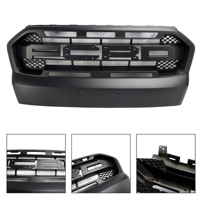 Matt Black Ranger Raccer Raptor Style Front Bumper Grill per Ford Ranger 2015-2019 T7