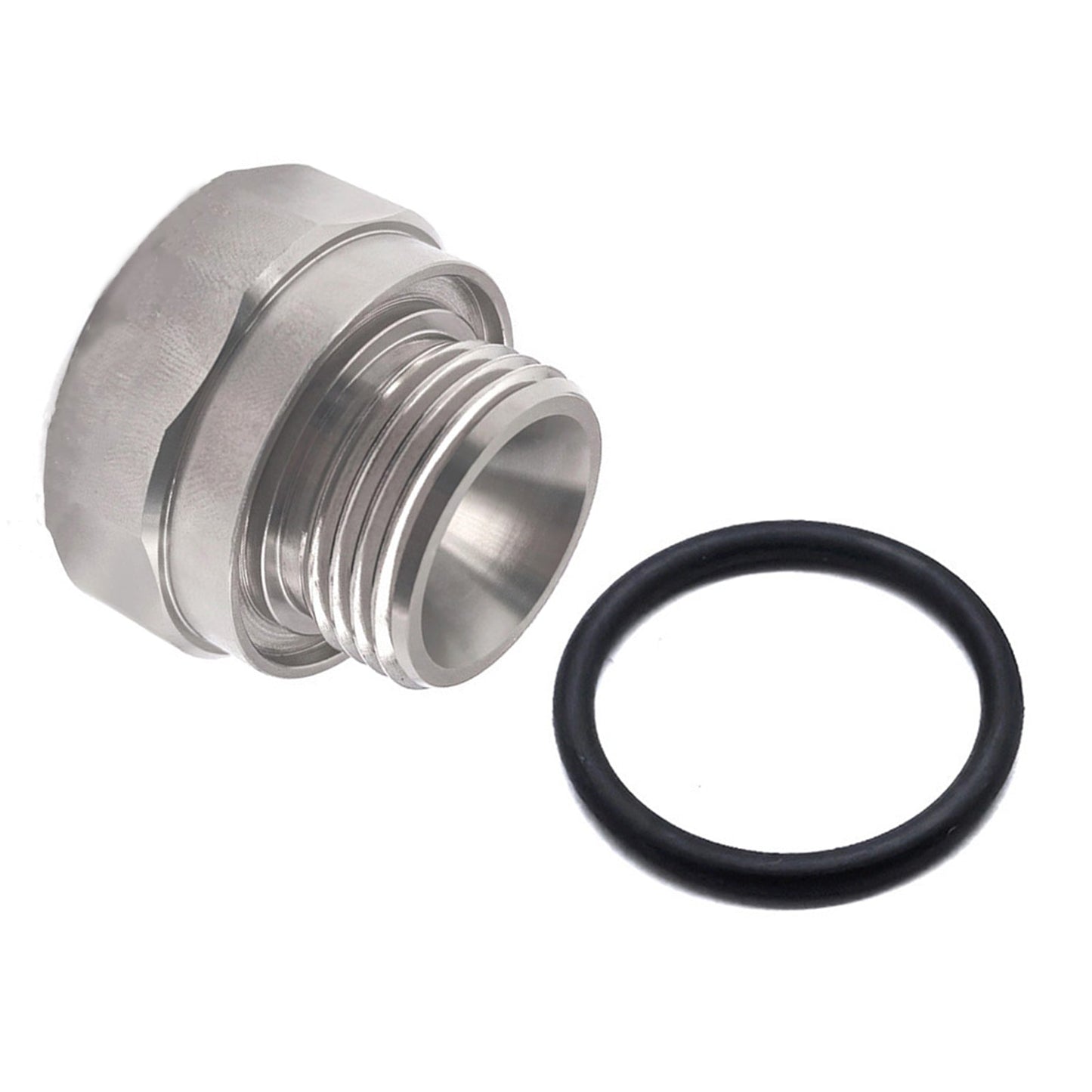 Adattatore per valvola di scarico olio, filettatura 27mm-2.0, colore argento, codice A-211.