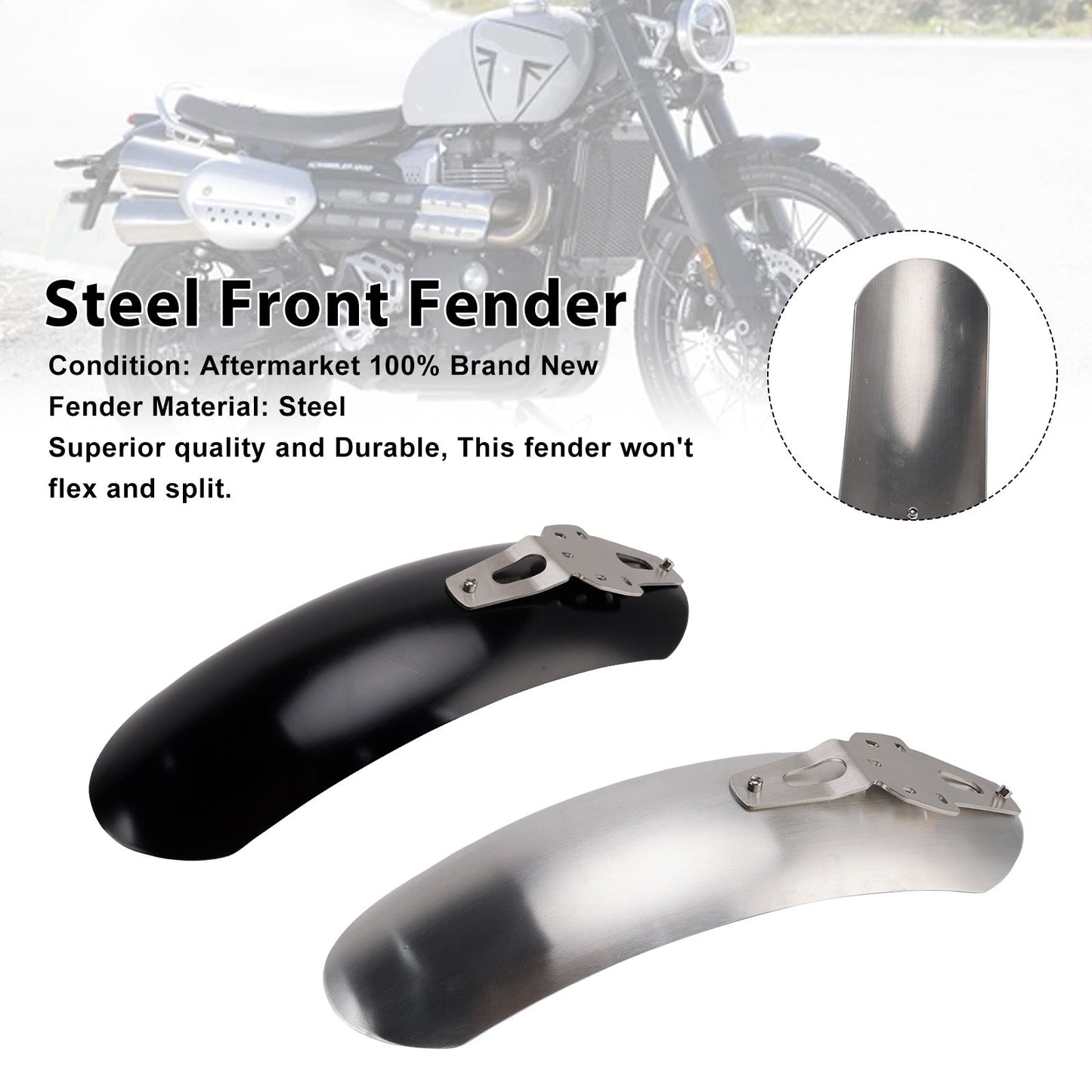 Parafango anteriore in acciaio per Scrambler 1200X 1200XC 1200XE 2019-2025