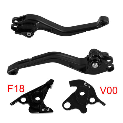 Nuova leva freno e frizione corta compatibile con Honda VFR750 VFR800/F VTR1000F, colore nero.