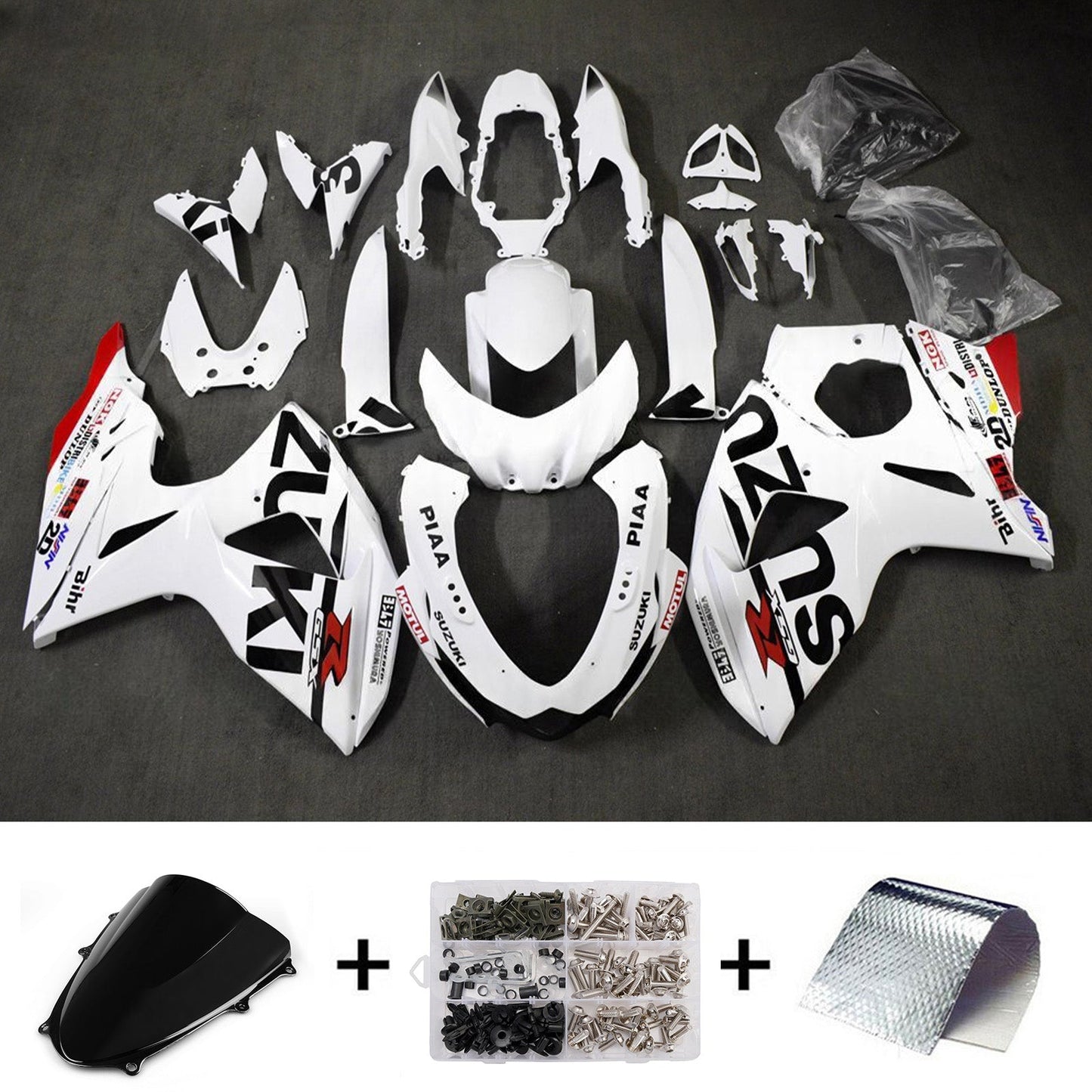 Kit carenatura iniezione plastica ABS per Suzuki GSXR1000 2009-2016 K9