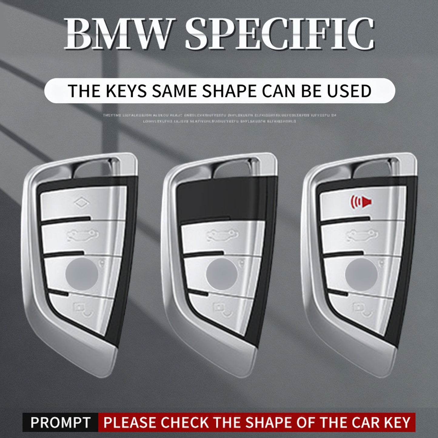 Custodia per chiave auto in TPU nero in lega di alluminio con fibbia per BMW X3 X1 X5
